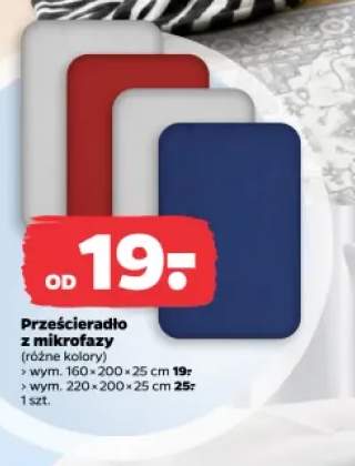 Prześcieradło z mikrofazy 160x200x25 cm +1 wariant