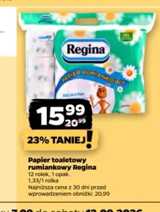 Papier toaletowy rumiankowy Regina 12-pak