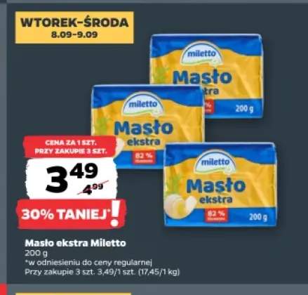 Masło ekstra Miletto