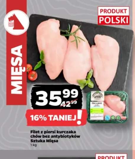 Filet z piersi kurczaka chów bez antybiotyków Sztuka Mięsa
