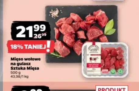 Mięso wołowe na gulasz Sztuka Mięsa