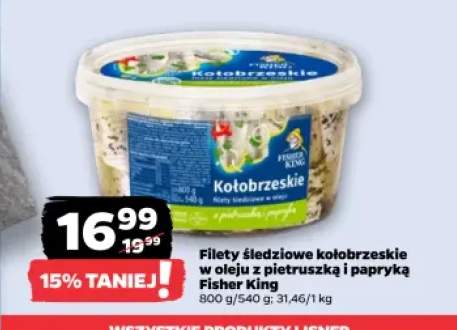 Filety śledziowe kołobrzeskie w oleju z pietruszką i papryką Fisher King