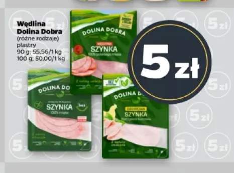 Wędlina szynka wędzona w plastrach Dolina Dobra +2 warianty