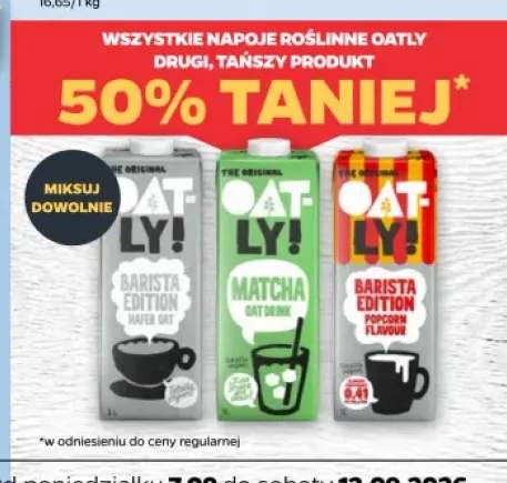 Napoje roślinne Oatly +3 warianty