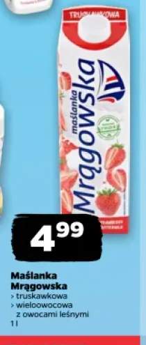 Maślanka truskawkowa Mrągowska +1 wariant