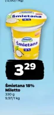 Śmietana Miletto 18%