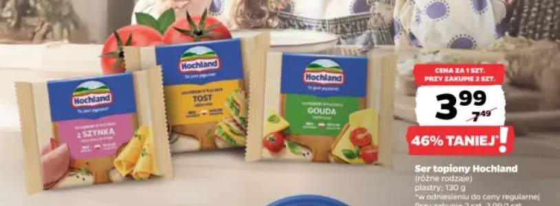 Ser topiony w plastrach Hochland tost +2 warianty