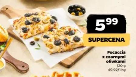 Focaccia z czarnymi oliwkami