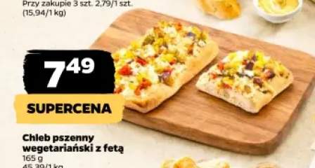 Chleb pszenny wegetariański z fetą