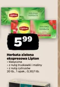 Herbata zielona ekspresowa Lipton klasyczna +2 warianty