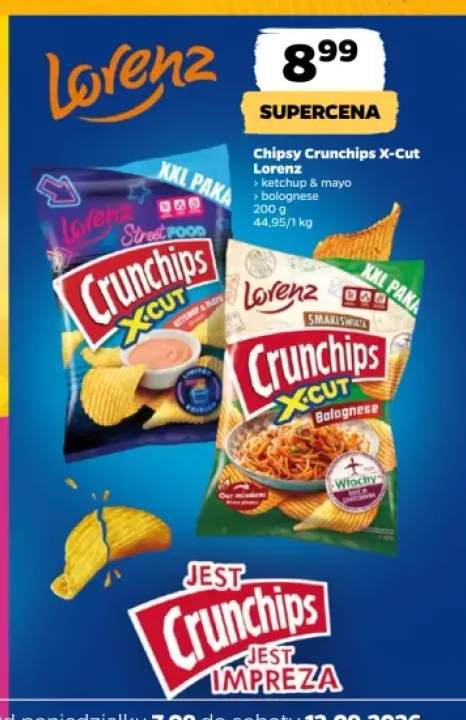Chipsy Crunchips X-Cut ketchup & mayo Lorenz +1 wariant