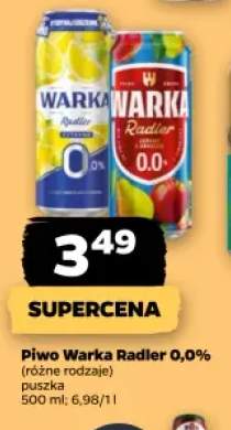 Piwo bezalkoholowe Warka Radler Cytryna +1 wariant