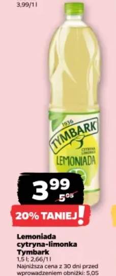 Lemoniada cytryna-limonka Tymbark
