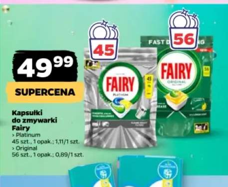 Kapsułki do zmywarki Fairy Platinum +1 wariant