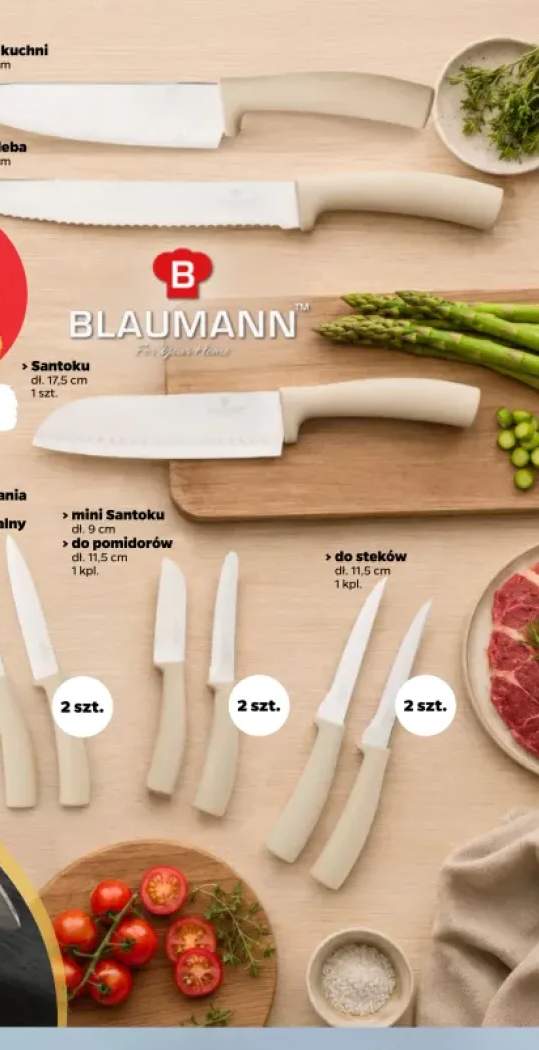 Nóż szefa kuchni 20 cm Blaumann +5 wariantów