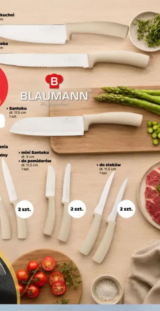Nóż szefa kuchni 20 cm Blaumann +5 wariantów