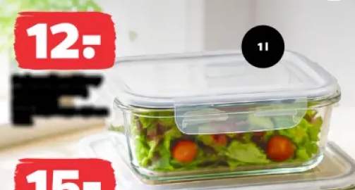 Pojemnik szklany z hermetyczną pokrywą Fresh 1 l