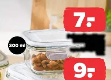 Pojemnik szklany z hermetyczną pokrywą Fresh 300 ml