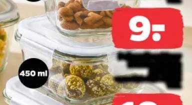 Pojemnik szklany z hermetyczną pokrywą Fresh 450 ml