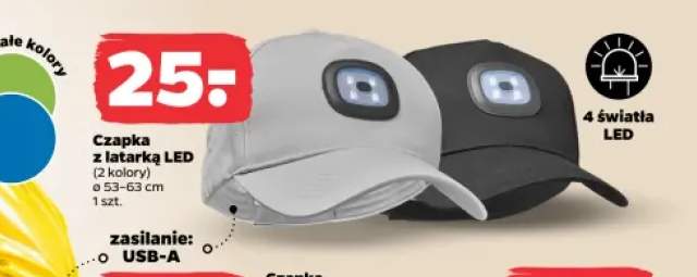 Czapka z latarką LED