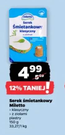 Serek śmietankowy klasyczny w plastrach Miletto +1 wariant