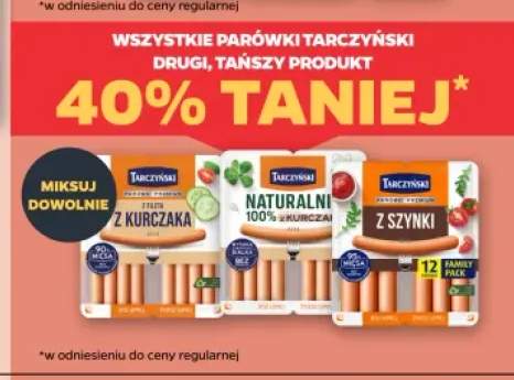Parówki premium z fileta z kurczaka Tarczyński +3 warianty