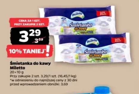 Śmietanka do kawy Miletto 20-pak 10 g