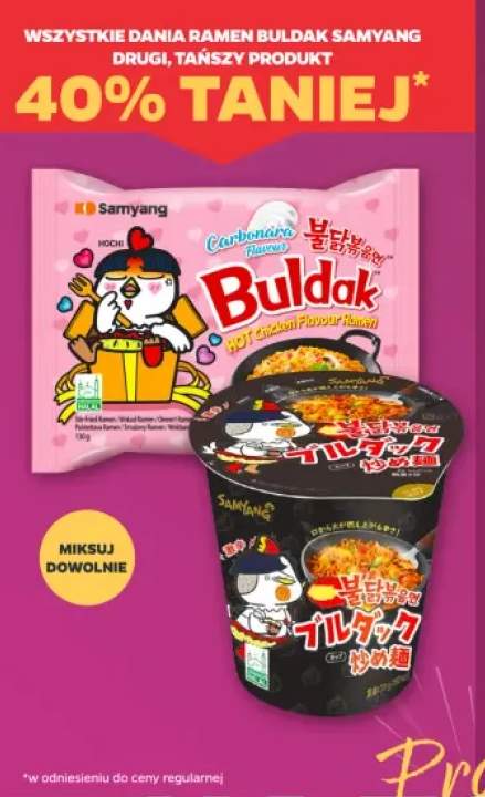 Dania ramen Buldak Samyang +2 warianty