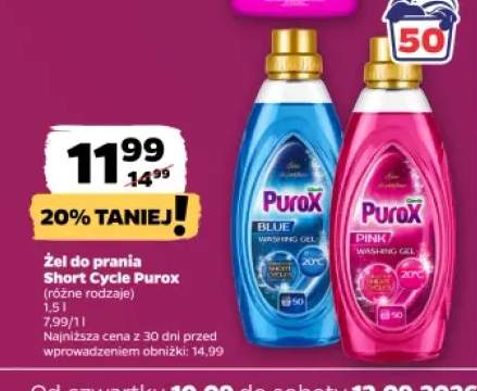 Żel do prania Short Cycle Blue Purox +1 wariant