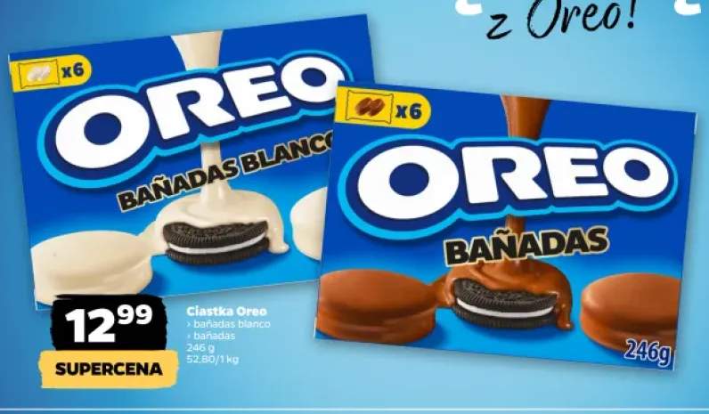 Ciastka Oreo Bañadas Blanco +1 wariant