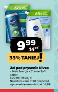 Żel pod prysznic Men Energy zapas Nivea +1 wariant