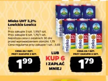 Mleko UHT Łowickie Łowicz 3,2%