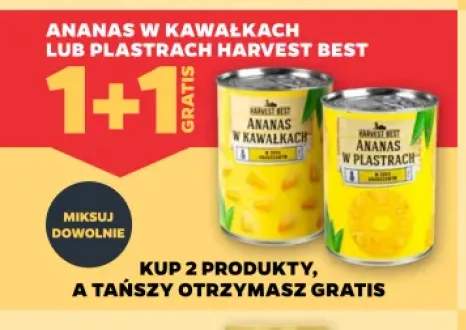 Ananas w puszce w kawałkach Harvest Best +1 wariant
