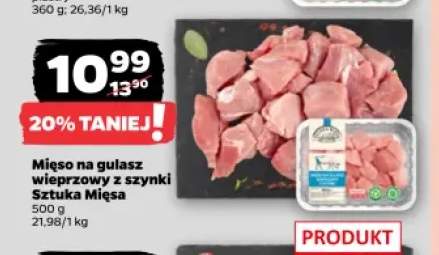 Mięso na gulasz wieprzowy z szynki Sztuka Mięsa