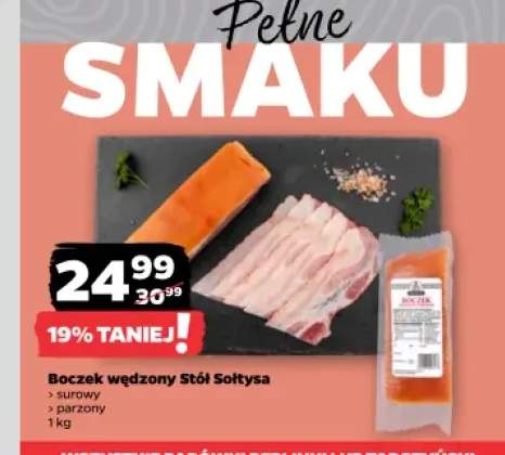 Boczek wędzony surowy Stół Sołtysa +1 wariant