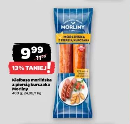 Kiełbasa morlińska z piersią kurczaka Morliny