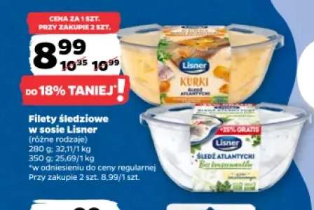 Filety śledziowe w sosie Lisner