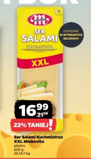 Ser salami w plastrach Kuchmistrza XXL Mlekovita