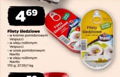 Filety śledziowe w oleju roślinnym Vespucci +3 warianty