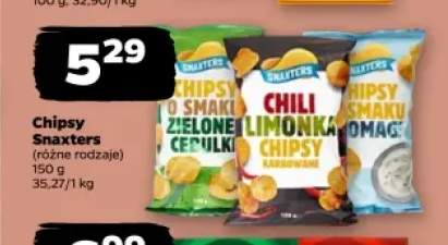Chipsy chili limonka Snaxters +2 warianty