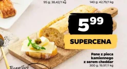 Pane z pieca kamiennego z serem cheddar