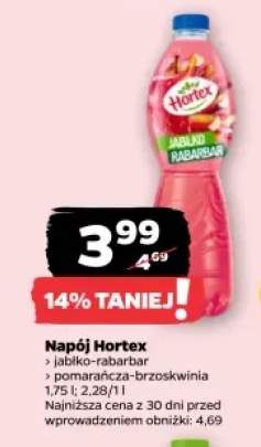 Napój Hortex jabłko-rabarbar +1 wariant