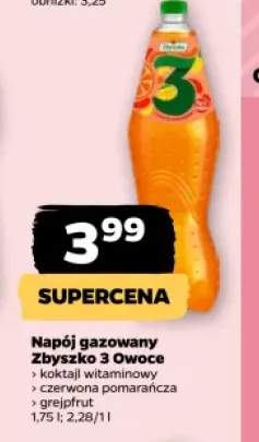 Napój gazowany Zbyszko 3 Owoce koktajl witaminowy +2 warianty