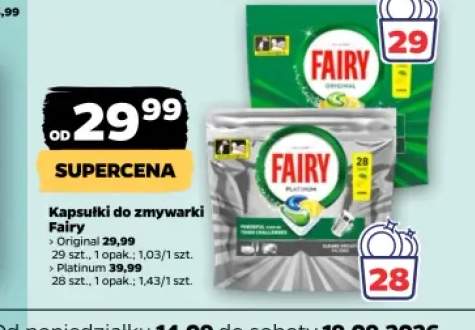 Kapsułki do zmywarki Fairy Original +1 wariant