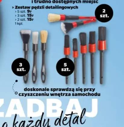 Zestaw pędzli detailingowych 3 szt. Edynic +2 warianty