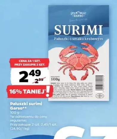 Paluszki surimi Garso