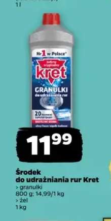Środek do udrażniania rur granulki Kret +1 wariant
