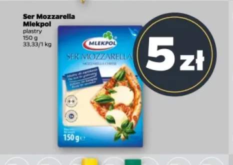 Ser mozzarella w plastrach Mlekpol