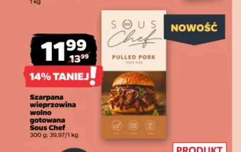 Szarpana wieprzowina wolno gotowana Sous Chef