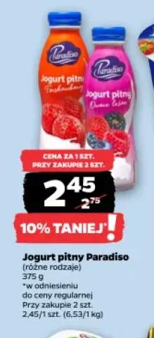 Jogurt pitny truskawkowy Paradiso +1 wariant